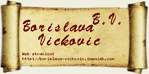 Borislava Vicković vizit kartica